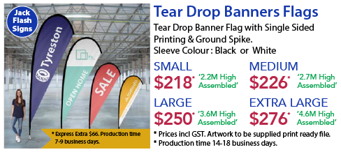 Tear Drop Banners/Flags Jack Flash Signs